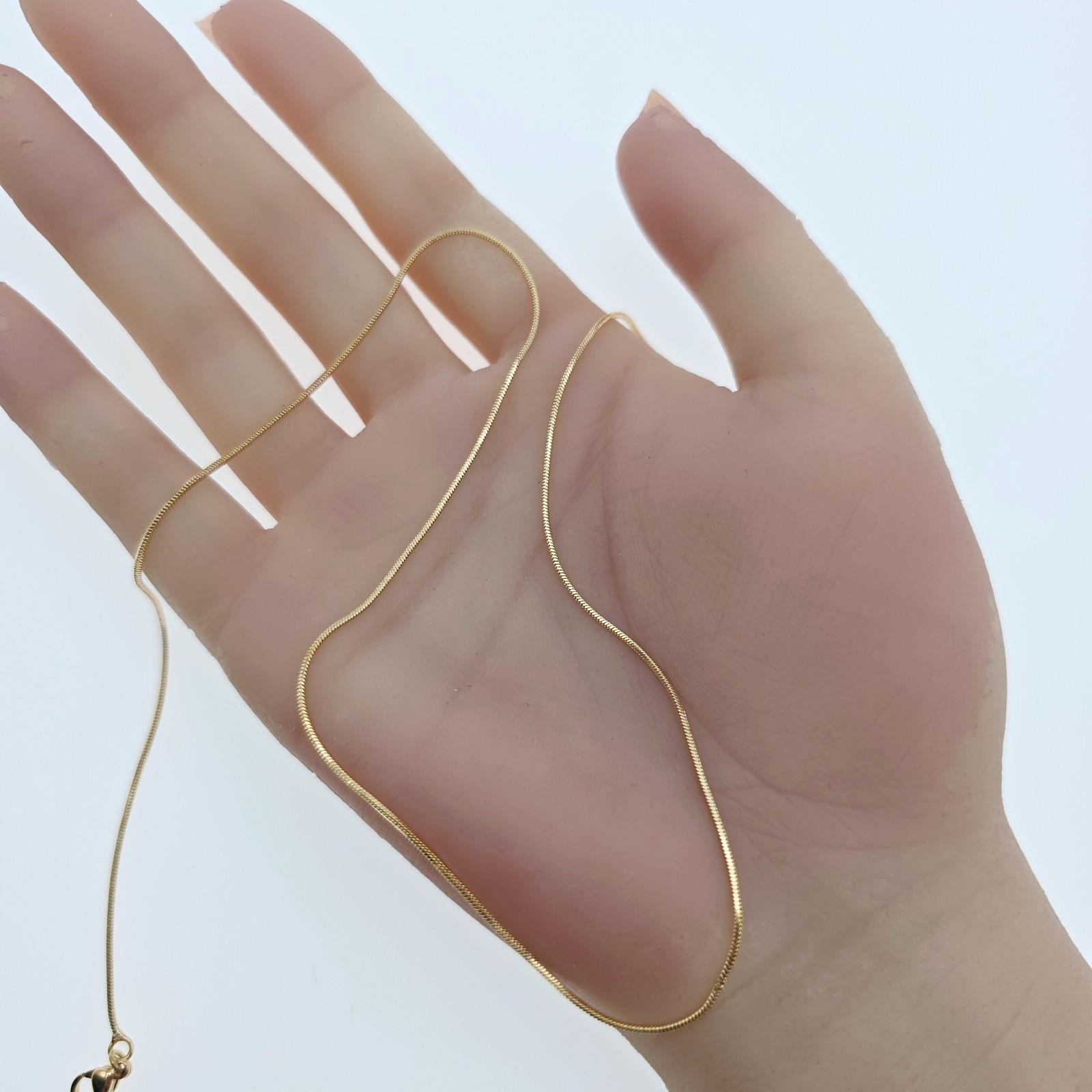 Flat Snake Chain Necklace for Women – 45cm , XPNL0047 Minimalist Rose Gold