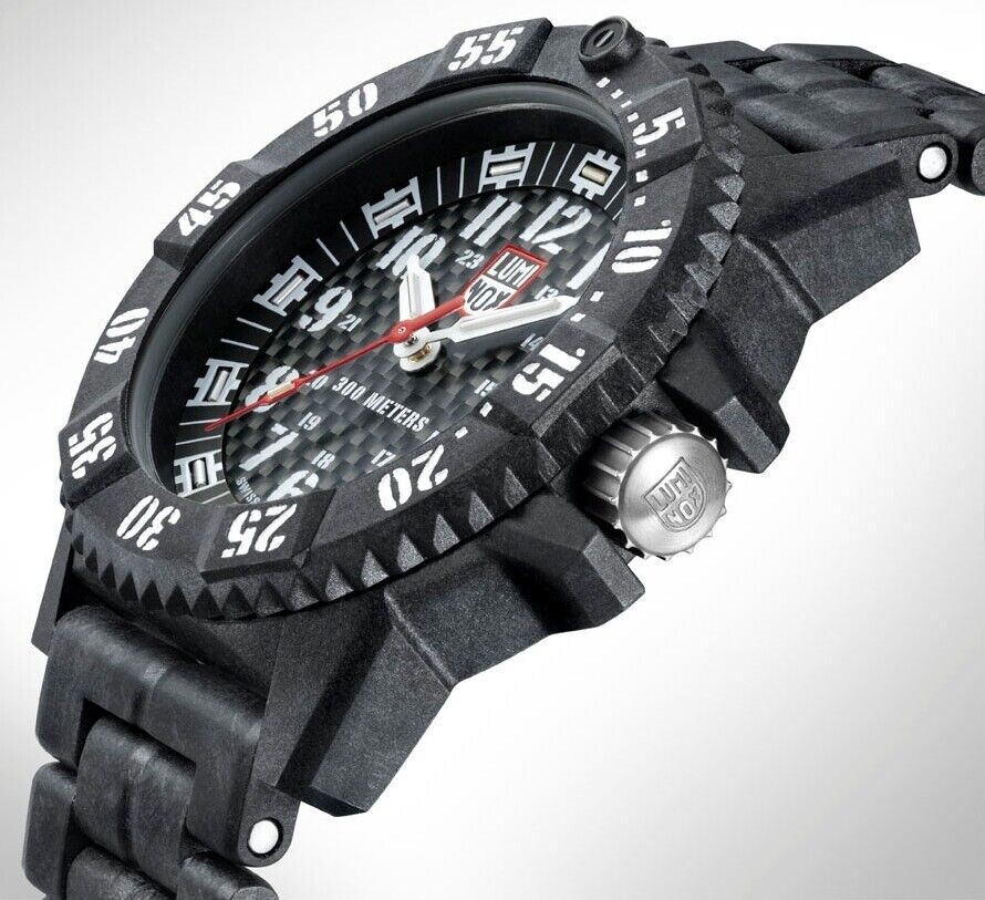 Luminox Carbon Seal Series 3800 24mm black / dark gray Carbonox watch band