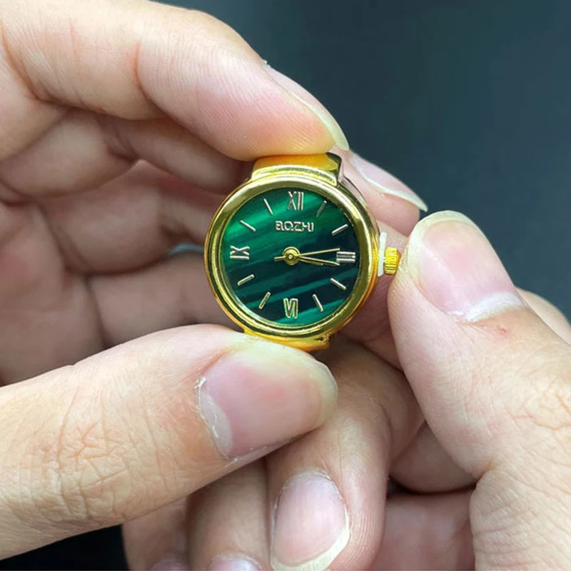 Kiss Jewelry Green Digital Quartz Finger Watch Rings for Women Men Couple