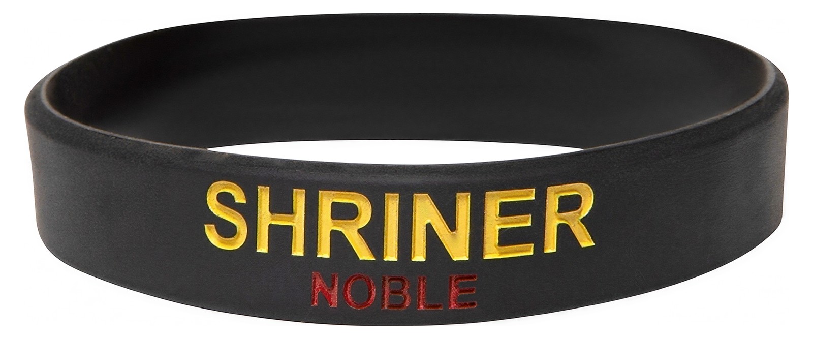 Shriner Noble Solid Silicone Wristband [Pack of 4 – Black – 8″]