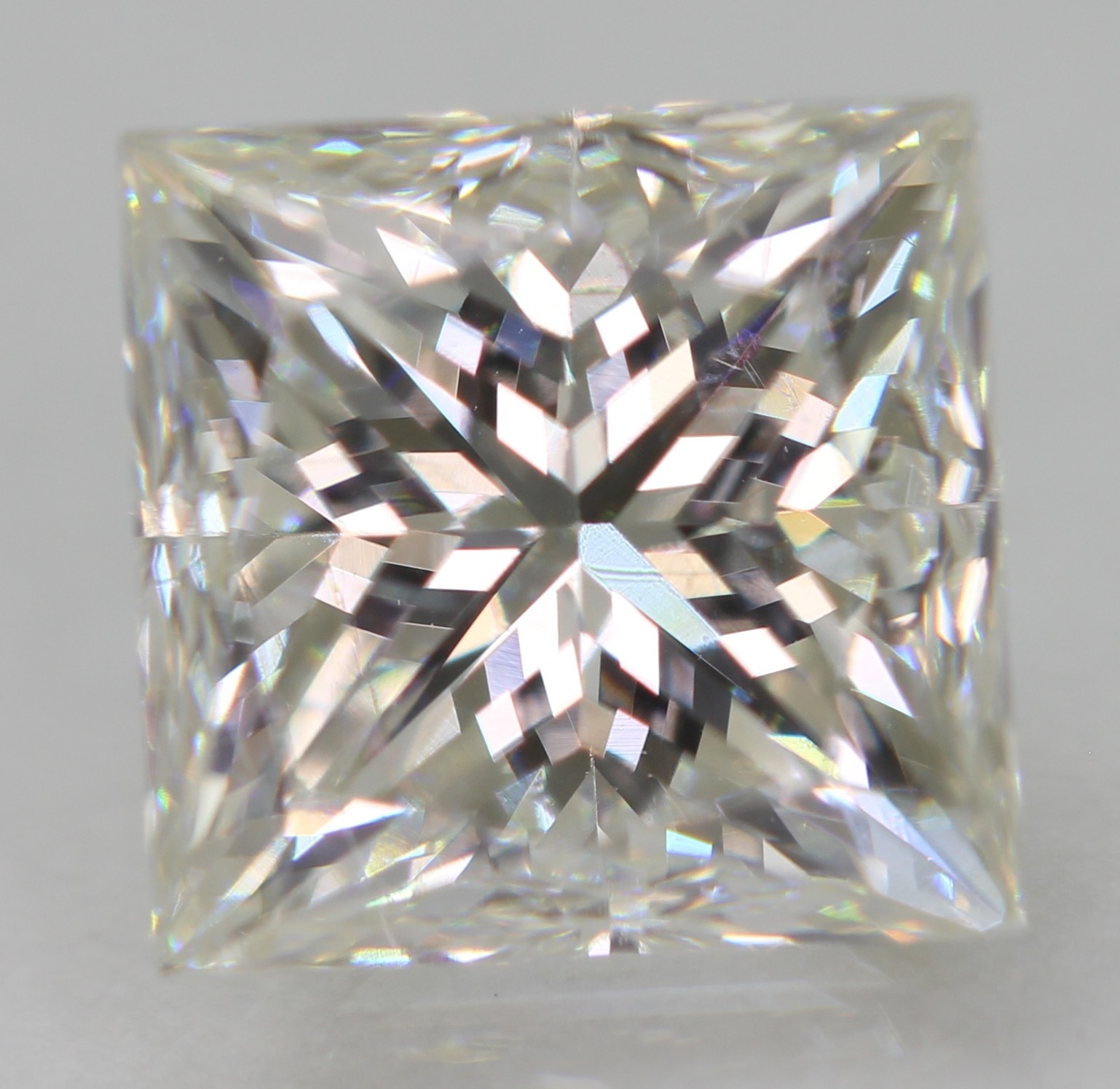 Certified 1.48 Carat F VVS2 Princess Natural Enhanced Loose Diamond 6.02×5.87mm