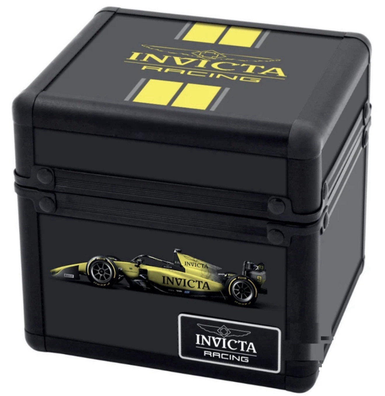 Invicta Racing 1-Slot Aluminum Watch Box. Black (IPM645-BLK)