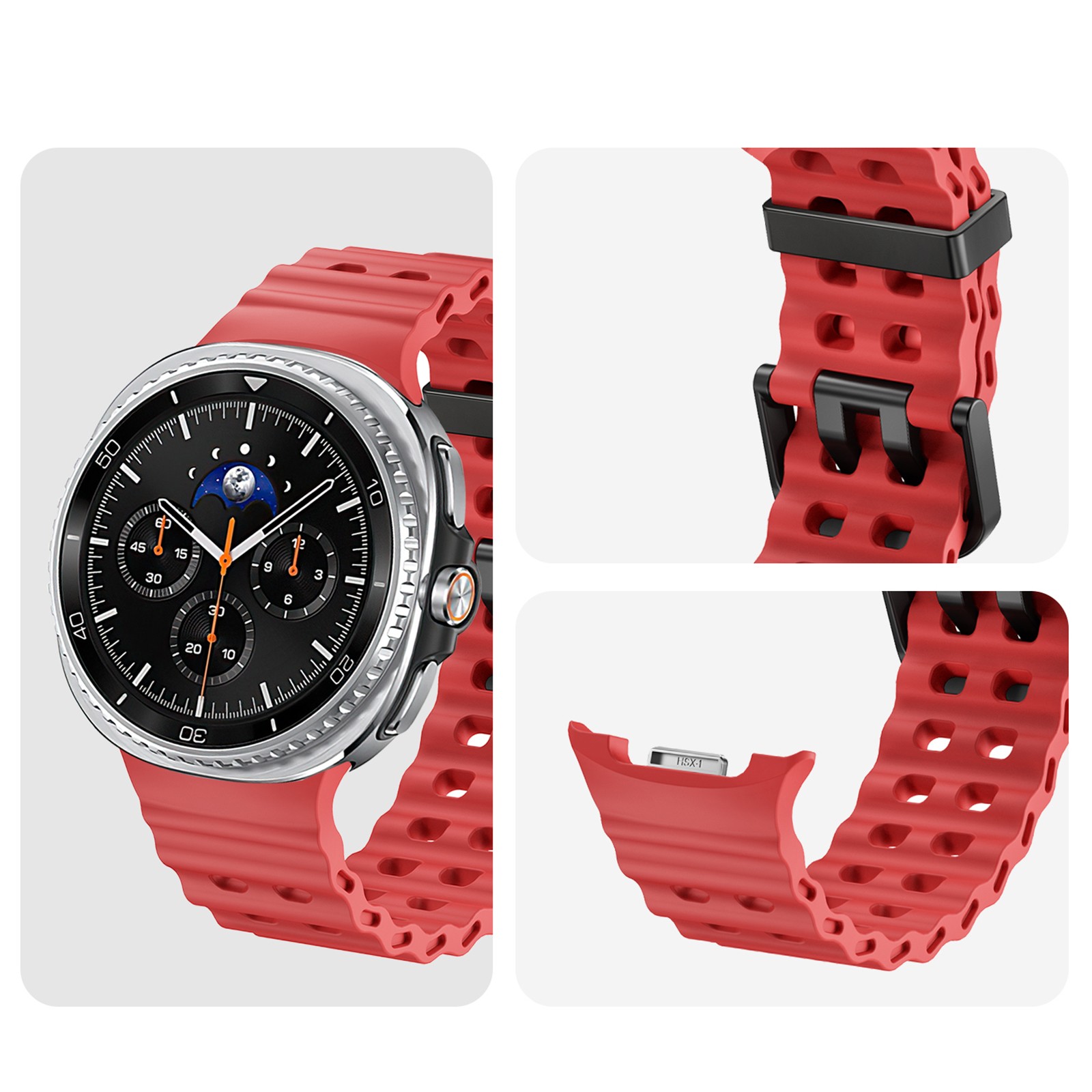 For Samsung Galaxy Watch 8 Classic 46mm/8 40/44mm Silicone Strap Breathable Band