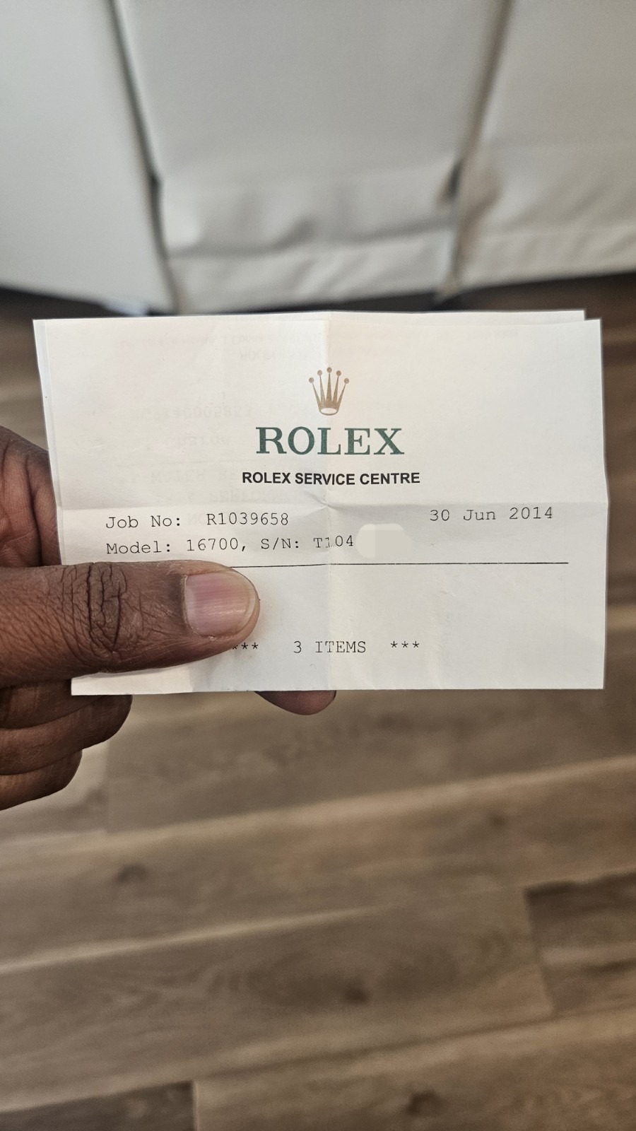 Rolex GMT-Master 16700 Silver Oyster Bracelet Blue and Red Bezel RSC Receipt