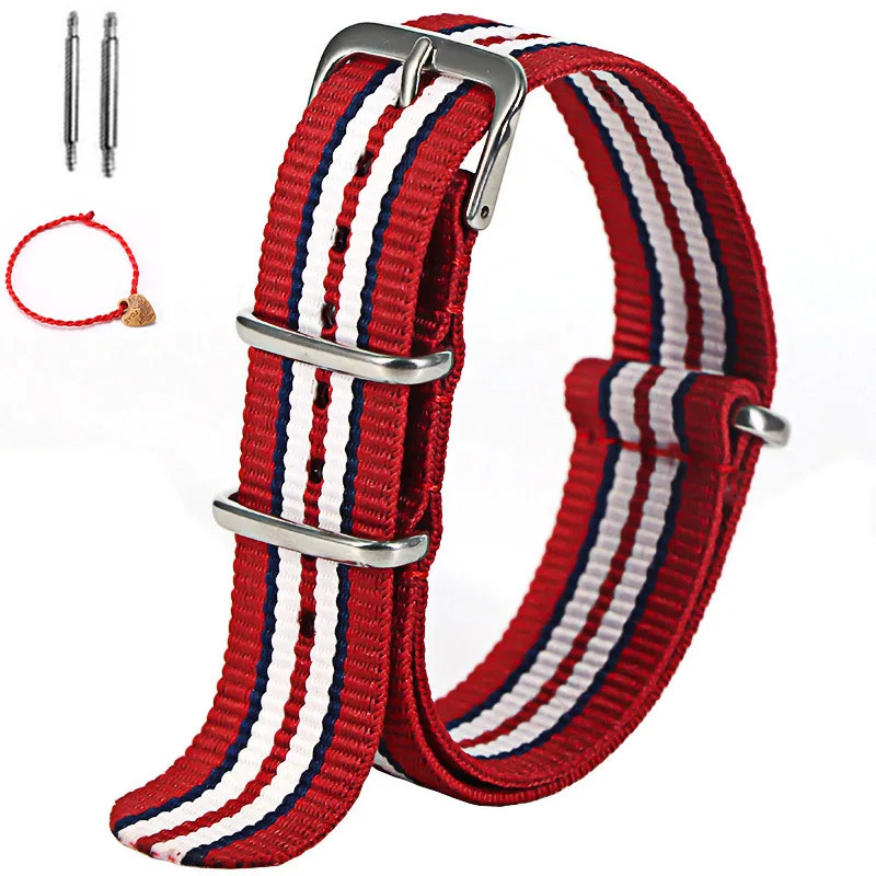 1Pcs Nylon Strap 16Mm 18Mm 20Mm 22Mm Nylon Watch Band Replacement Watch Strap fo