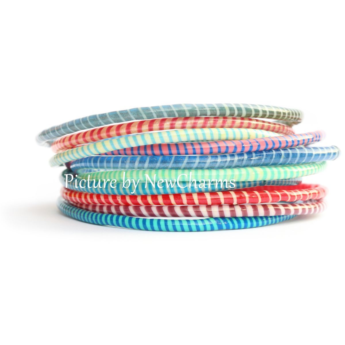 10 Recycled Flip Flop Bracelets Hand Made in Mali West Africa Fair Trade Sourced