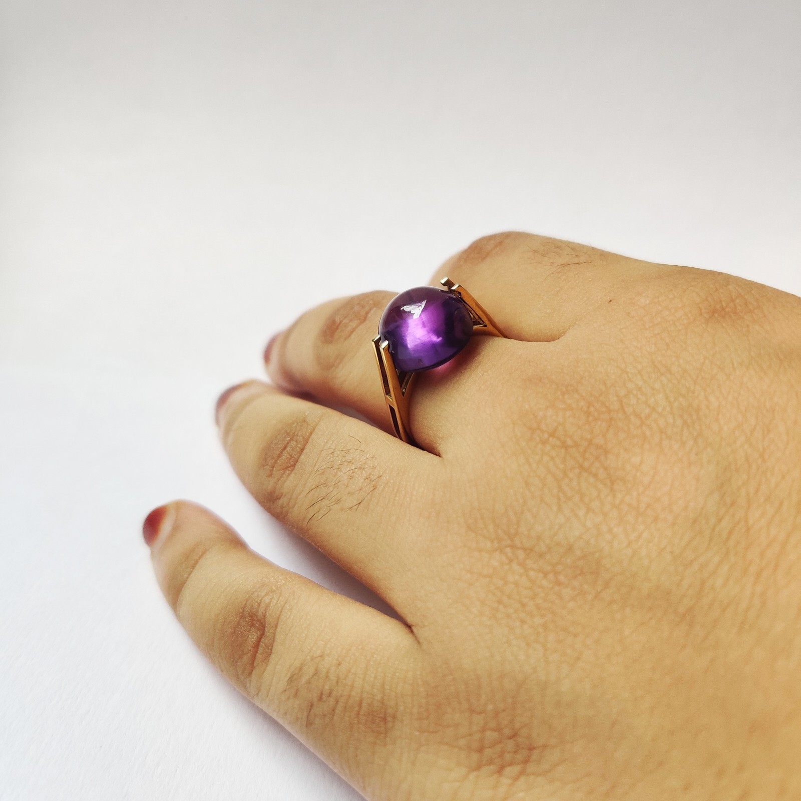 925 Starling Silver Created Amethyst Ring Size 7 Handmade Art And Deco Victorian
