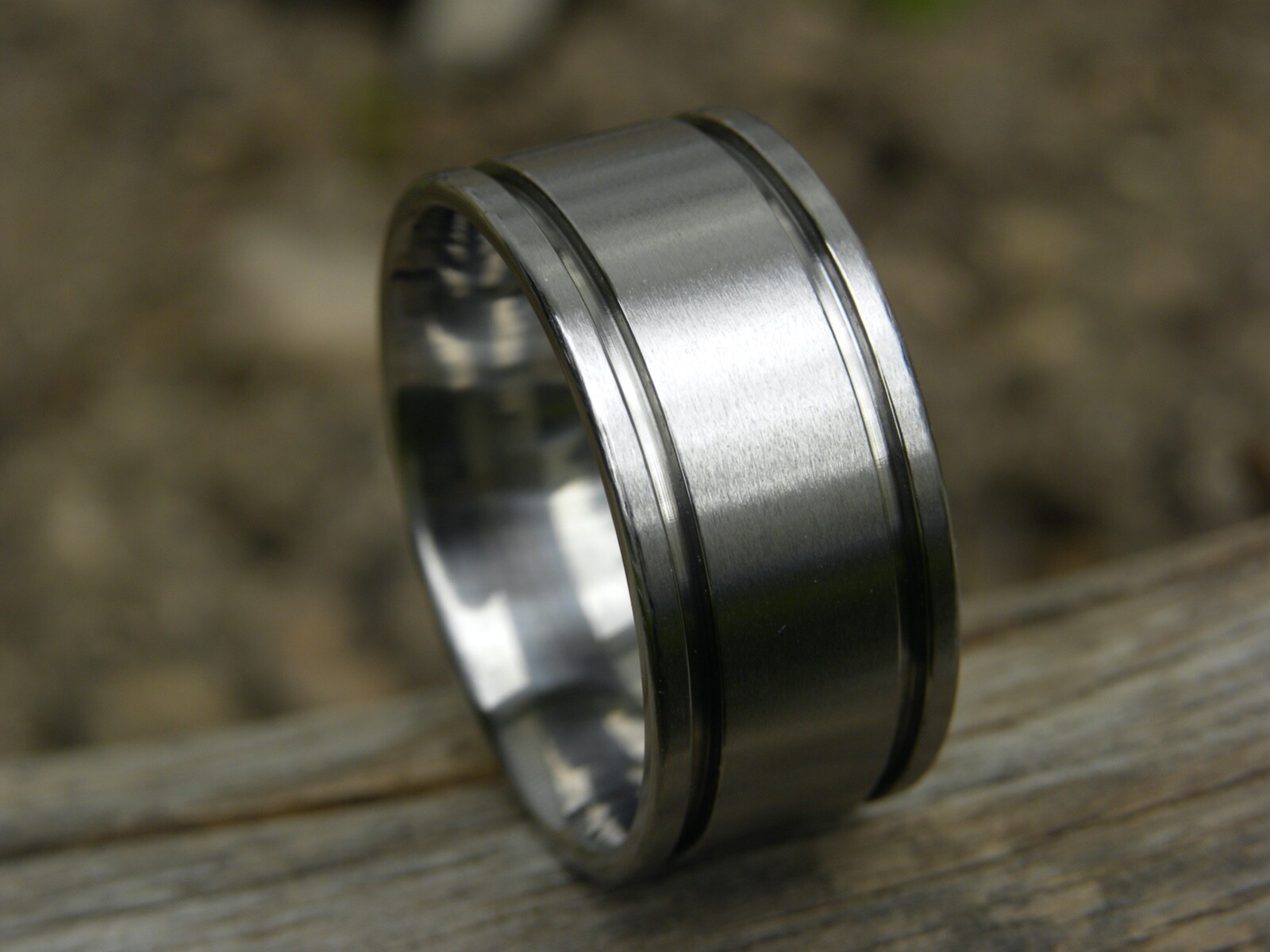 12mm Wide Solid Titanium Ring, Men’s Jewelry, Wedding, Anniversary Band