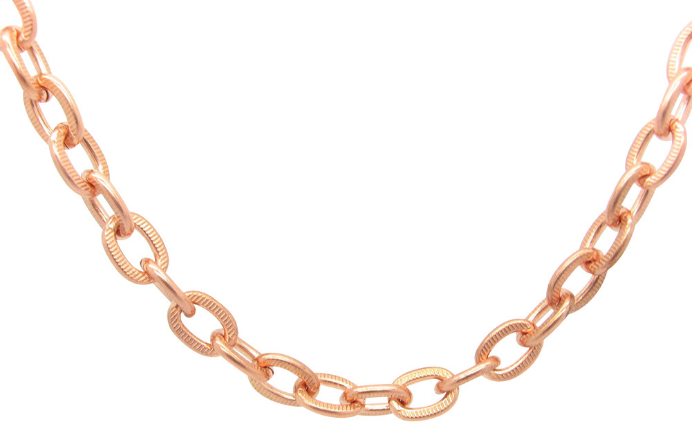 Solid Copper Chain CN683G – 3/8 of an inch wide. Available in 18 to 30 inches.