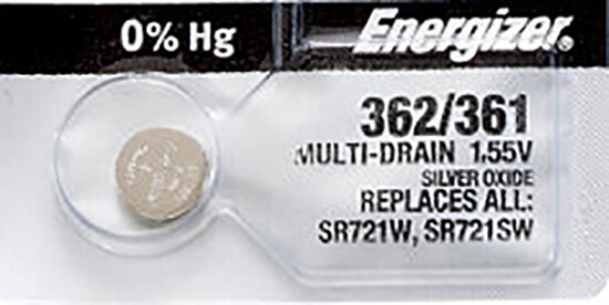 1 x Energizer 362 Watch Batteries, SR721SW or 361 Battery | Shipped from Canada