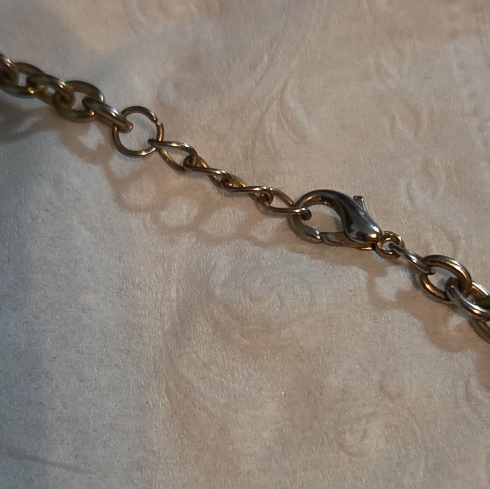 Vintage Betsey Johnson Puffy Heart Pendant Necklace Gold Tone Clear Crystal Pave