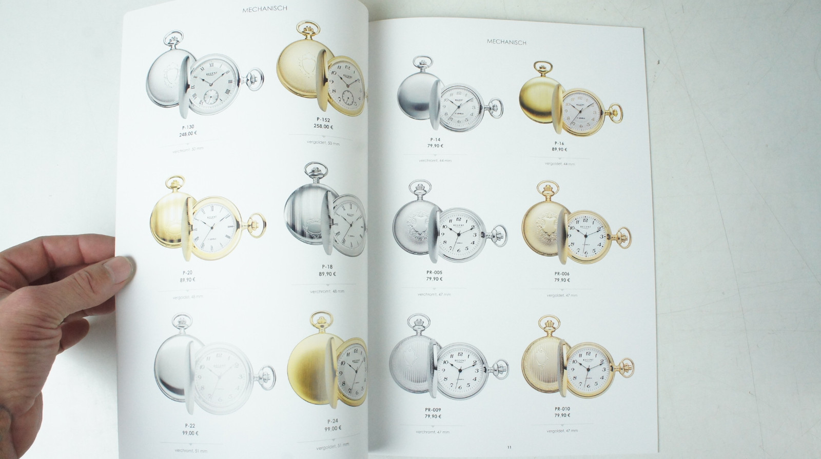 Regent Taschenuhren 2018/19 genau meine Uhr Chronographkatalog Edel B11176
