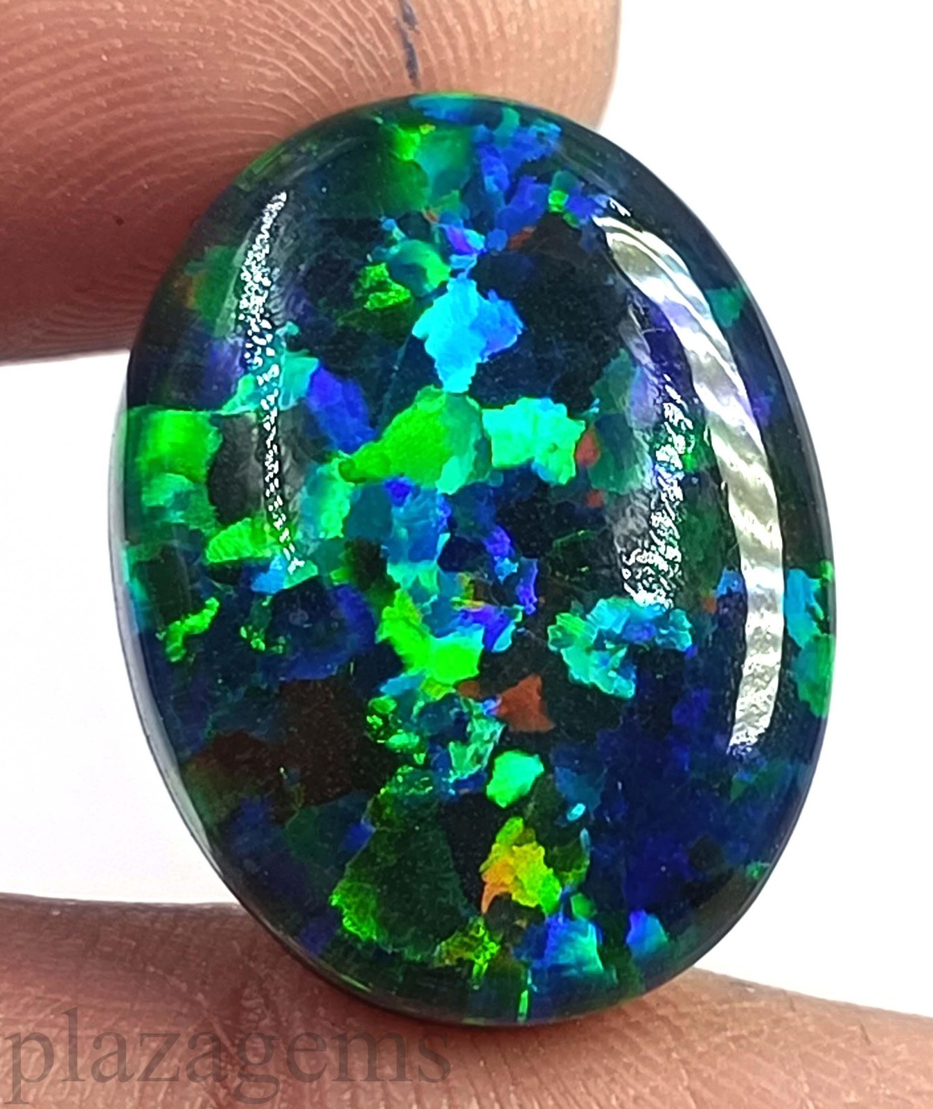 11.05 Ct Natural Australian Fire Black Opal EGL Certified Loose Gemstone 6DJM