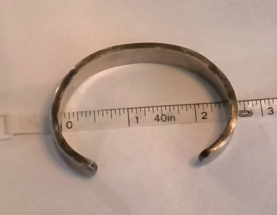 Vintage Navajo Emerson Bill Sterling Silver Cuff 7 1/2″