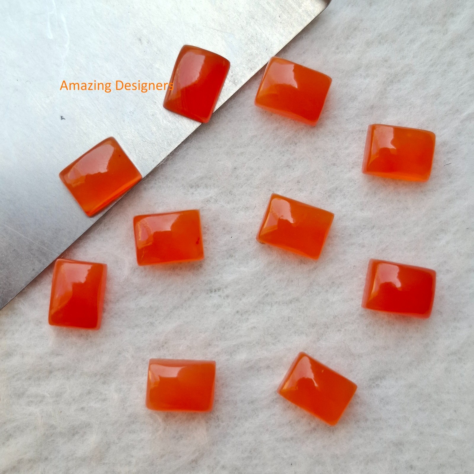 Natural Carnelian Rectangle Cabochon 6x8mm to 12x16mm Loose Gemstone