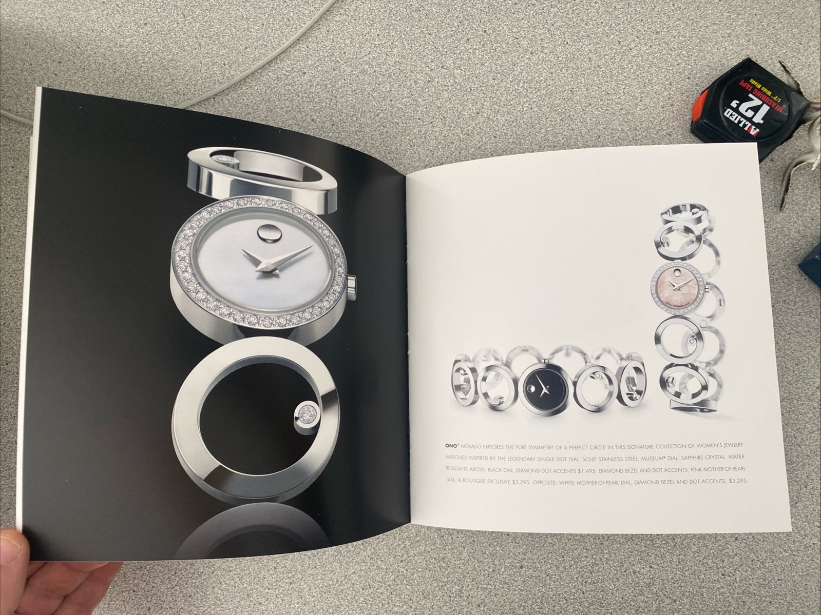 Spring 2008 8.5×8,5” Square Movado Catalog 30pgs New Origami Esperanza in ExCond