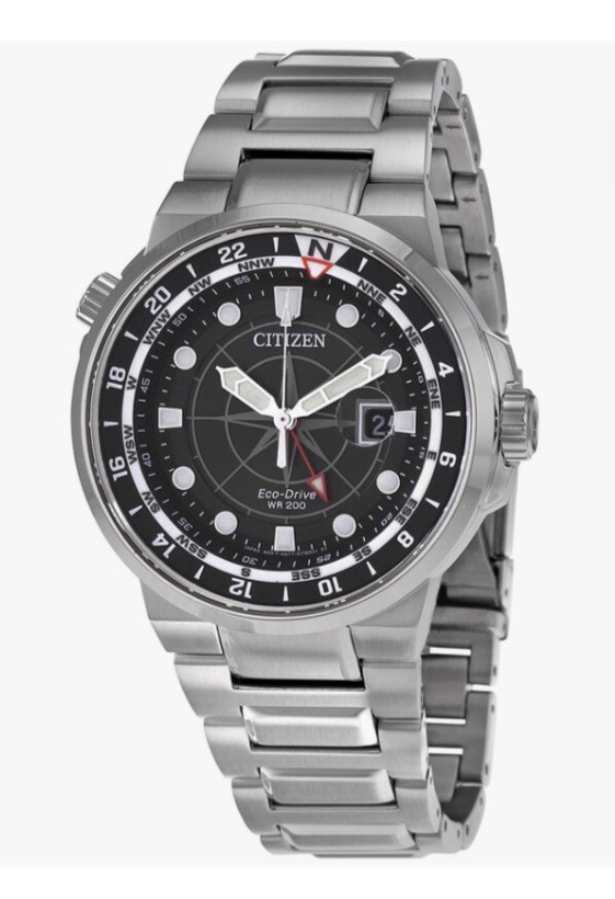 NEW CITIZEN ECO DRIVE MEN’S ENDEAVOR LUXURY SPORT BLACK DIAL WATCH BJ7140-53E