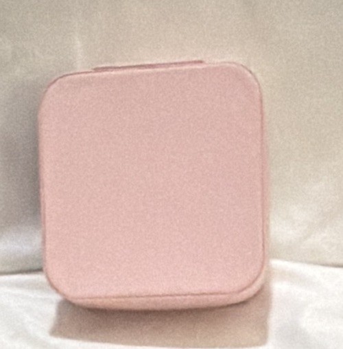 Pink Faux Leather Zipper Jewelry Box w/ Mirror, Velvet Lined, Cowgirl Western