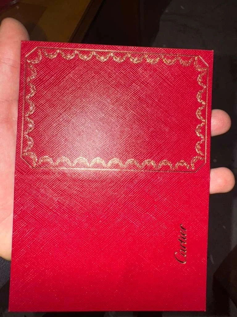 Cartier Red Bracelet Empty Jewelry Box Set with Certificate & Outer Box