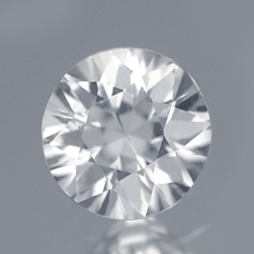 1PC 5.5mm Calibrated Round Diamond Cut Natural Gemstone White Zircon TOP LUSTER!