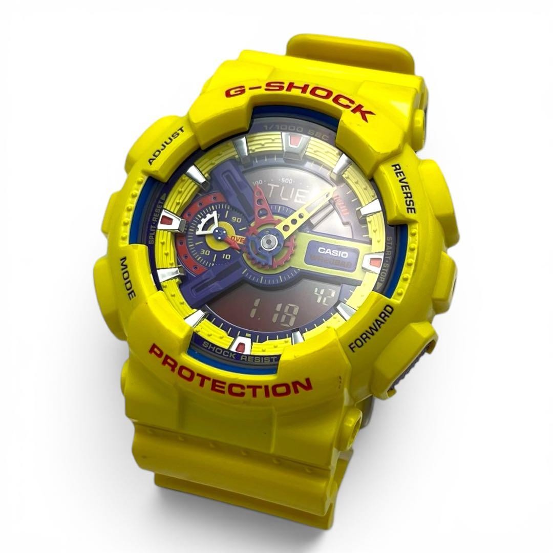 G-Shock GA-110A Hyper Colors Yellow Digital Watch Y2K Japan 0714431