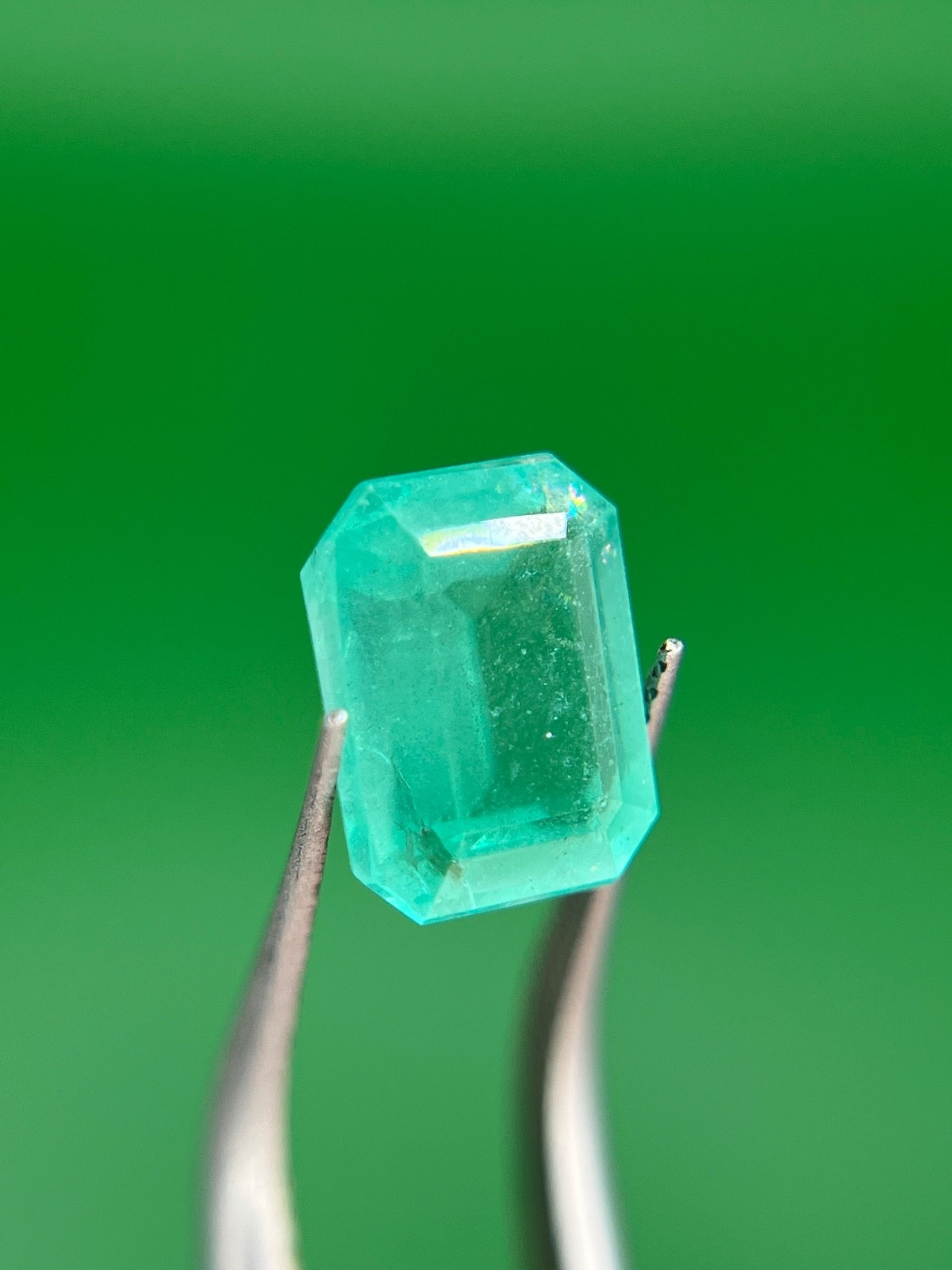 1.55 Ct Natural Emerald Cut Emerald – Bluish Green – 8.00 × 6.18 mm – Loose EM49