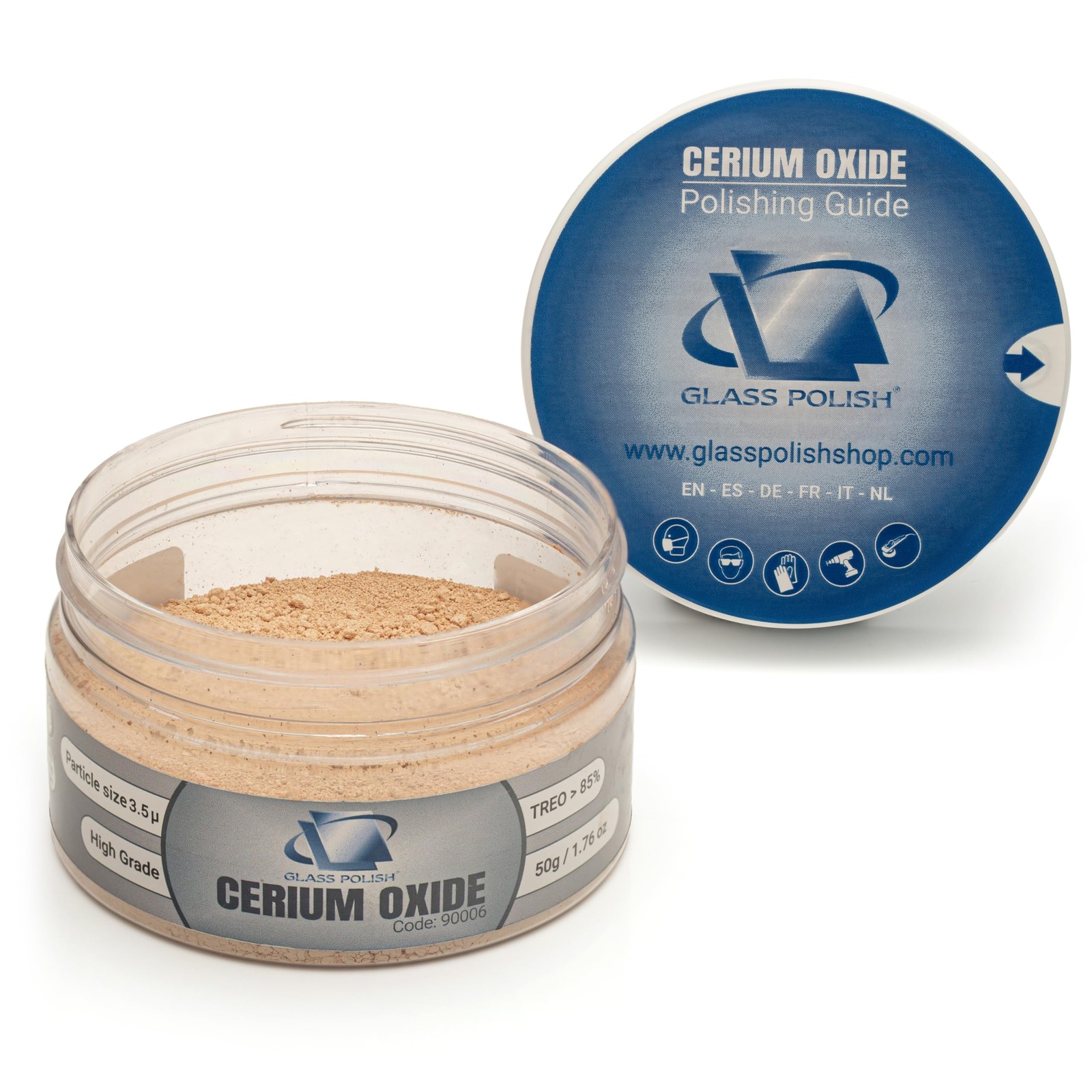 GLASS POLISH PRO Cerium Oxide Glass Polishing Powder – 1.76oz 50g HighGrade 8…