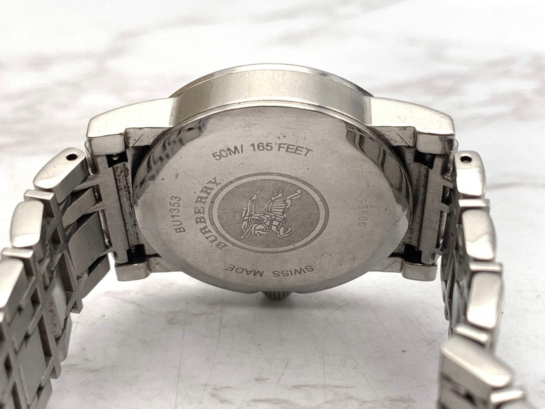 Working BURBERRY Women’s Men’s Watch Silver with Box