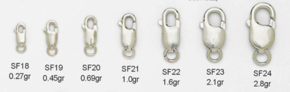 Sterling Silver 925 Lobster Claw Clasp Finding – Bracelet Chain Necklace