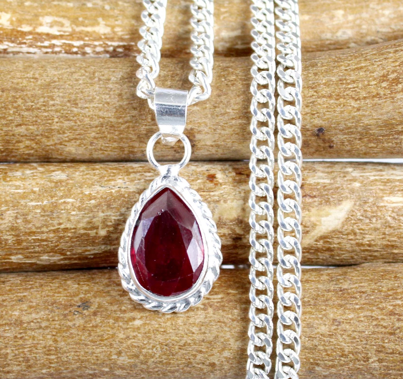 9.65 Ct Natural Red Sapphire Pear Gemstone Certified Men’s Pendant New Year Sale