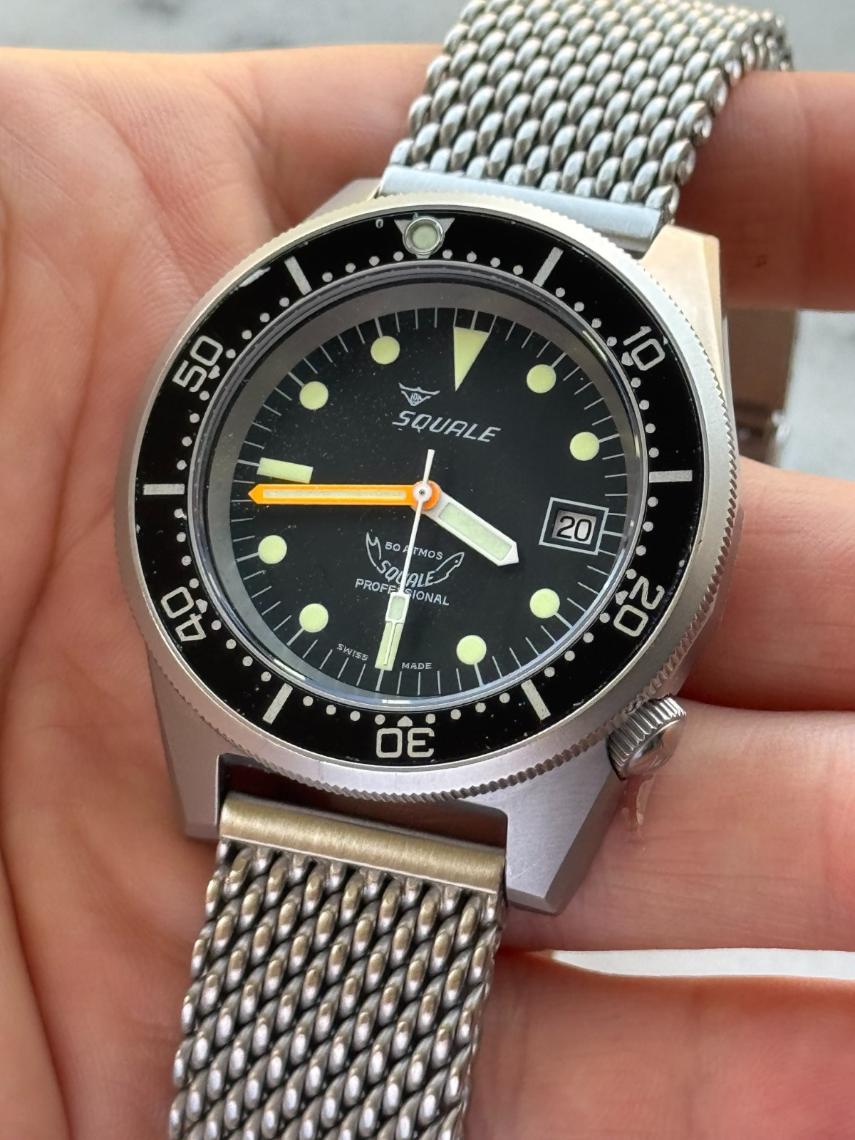 Squale 1521 Professional Classic Diver Watch Automatic Mens 42mm Swiss Made