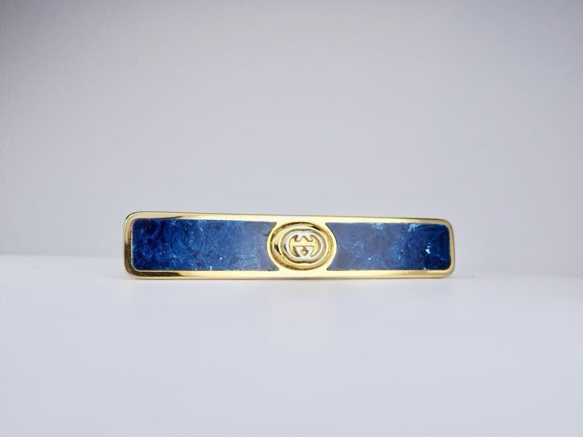 GUCCI Blue Cloisonn Enamel Gucci Tie Pin Tie Bar 7 7 336