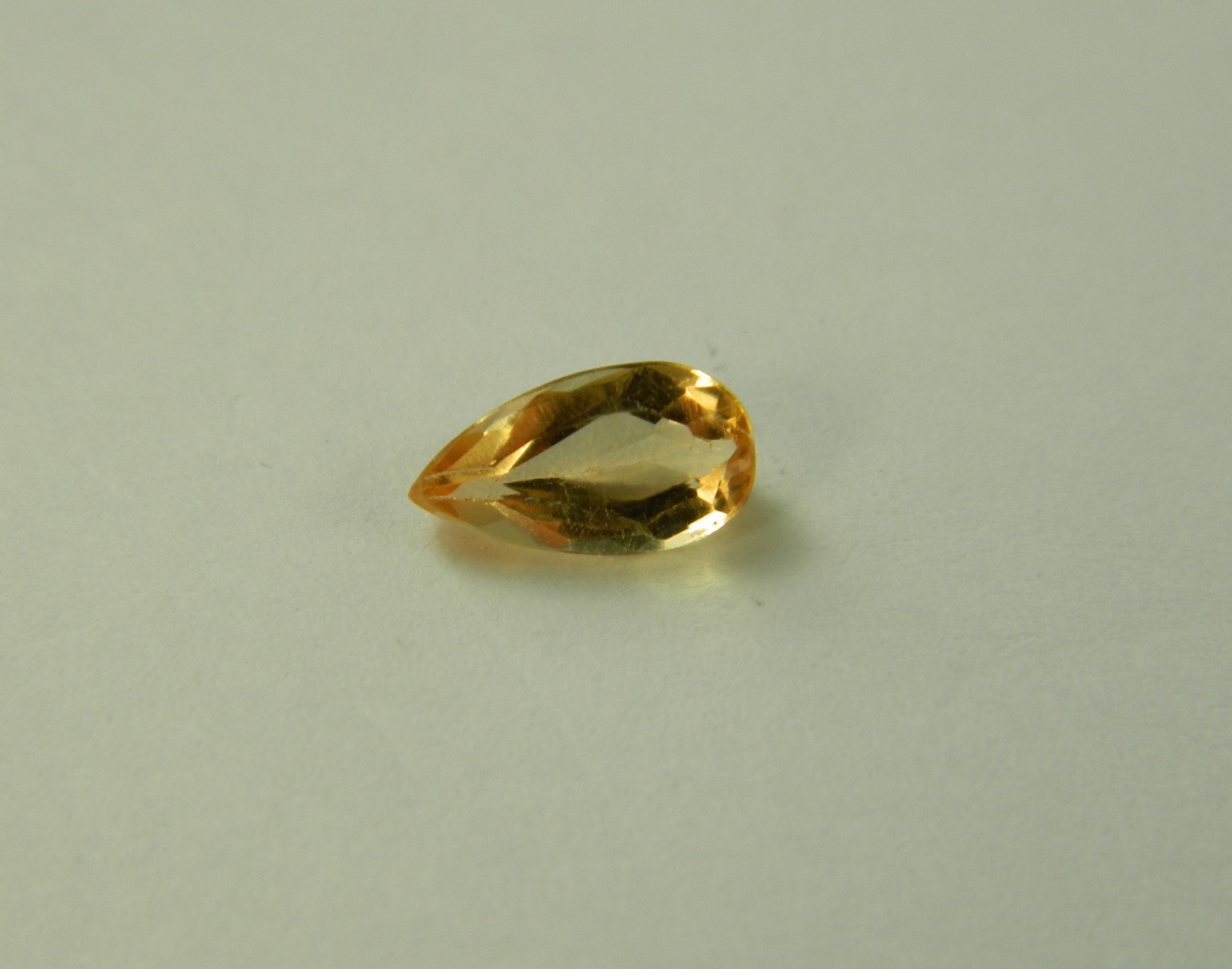 Imperial Topaz 0.99 Ct Clarity VVS Pear Cut Natural Golden Brazil I217