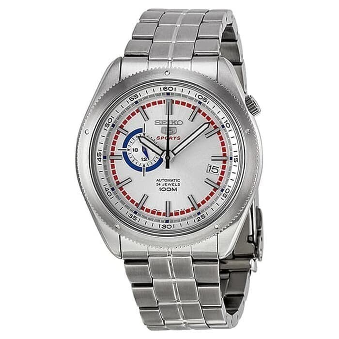 SEIKO 5 Sports SSA061K1 Automatic Watch Silver Exhibition Caseback 4R37