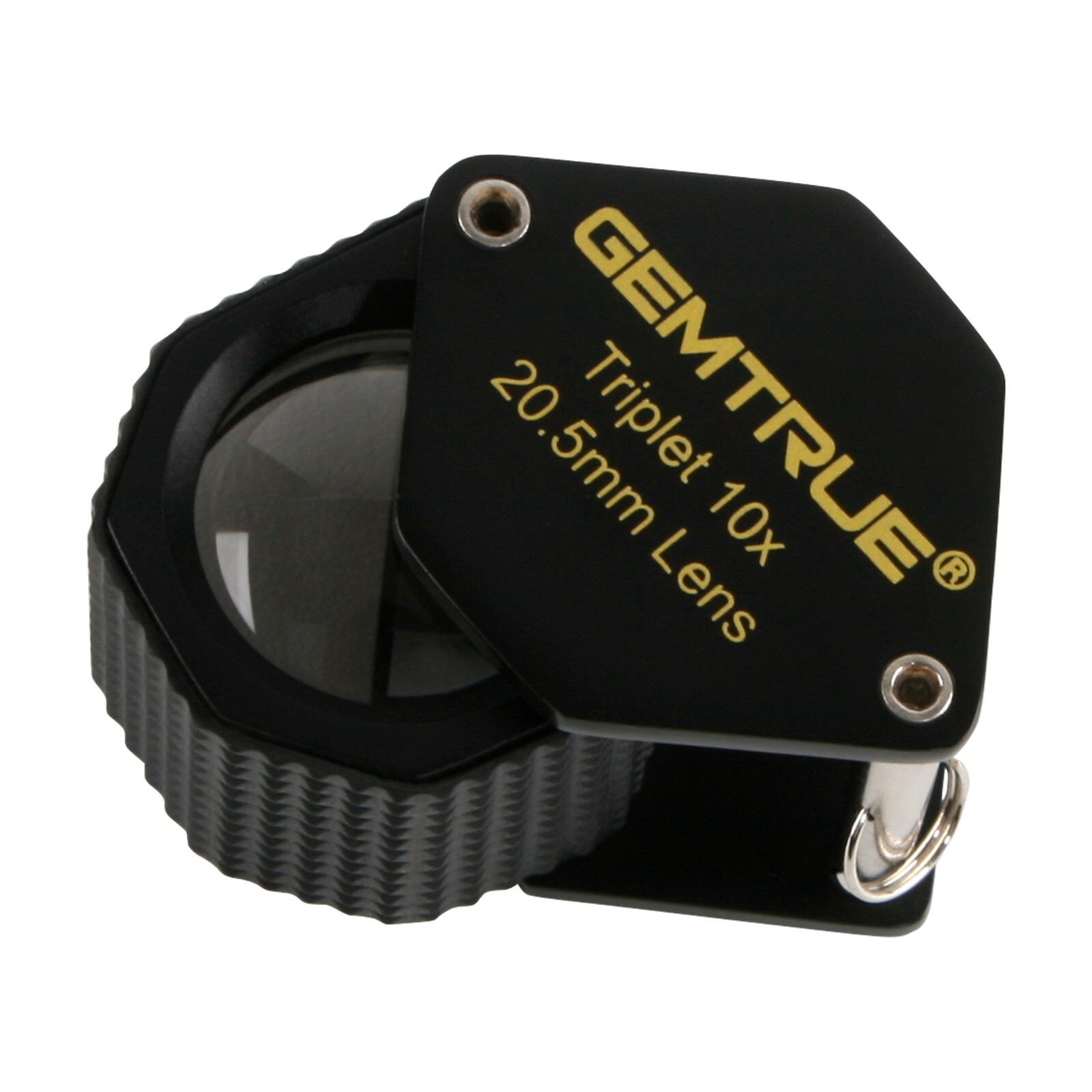 GemTrue Jewelry Loupe Diamond Loupe 20.5mm 10x Triplet Loupe with Rubber-grip