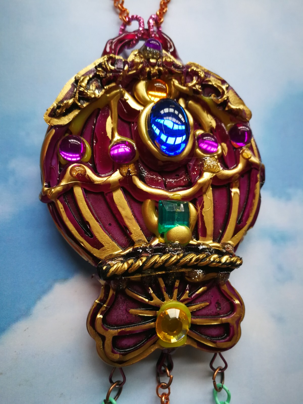 Jewelry Necklace Pendant Luxury Art Deco Nouveau Charm Jewellery Hot Air Balloon