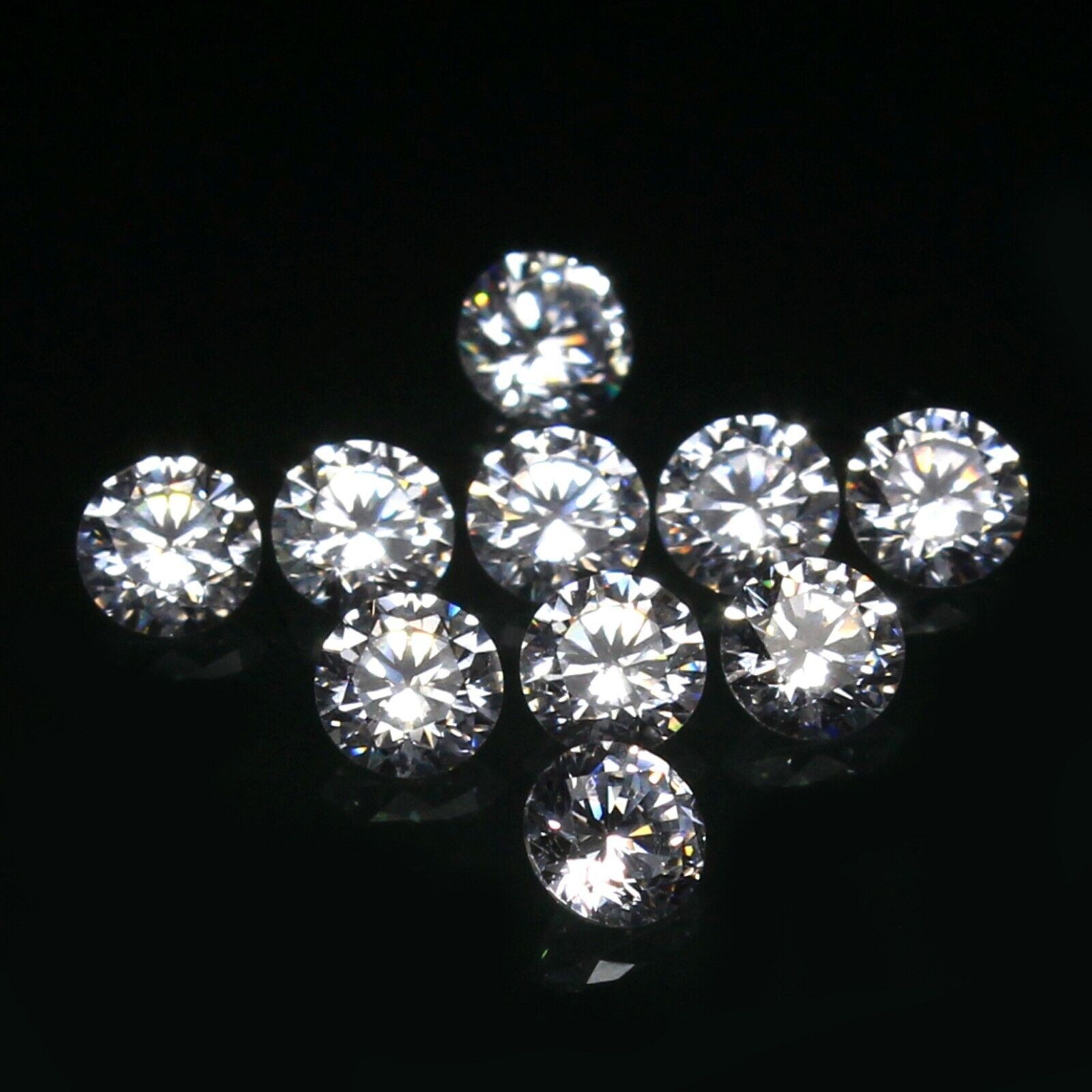 10 Pcs Lot Natural DE Color VVS1 Brilliant Cut White 4.00 MM Round Loose Diamond