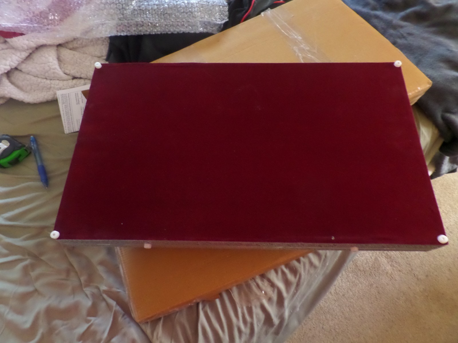 handcrafted esgle embossed oxidized aluminum large jewery box 22x13x2