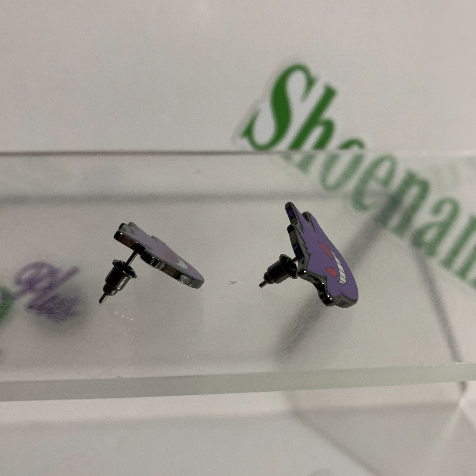 Bioworld Earrings Pokemon Gengar Studs Studded Metal Jewelry Anime Manga