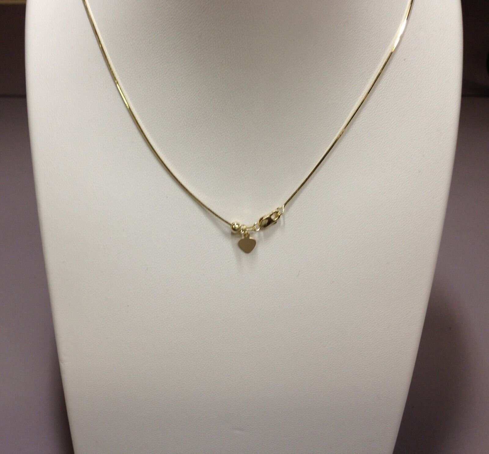 14k White Gold 22″ Adjustable Snake Pendant Chain/Necklace 3.3 gram