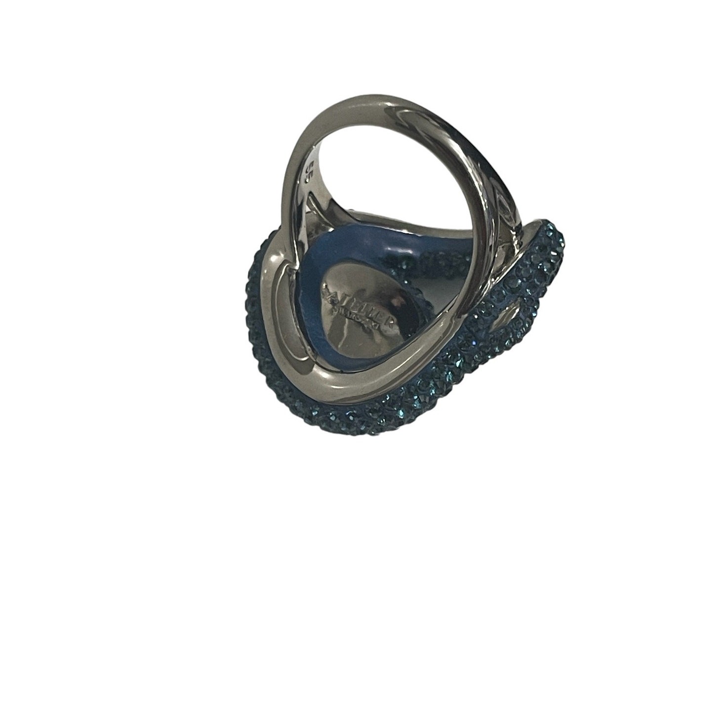 Swarovski Tigris ring Water droplets, Blue, Palladium plated USA 6/ 52 EUR
