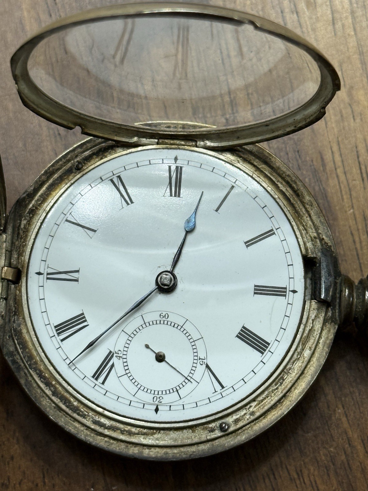 Waltham Pocket Watch 18s Model 1877 Broadway Grade 7j Fahys Coin Silver Case