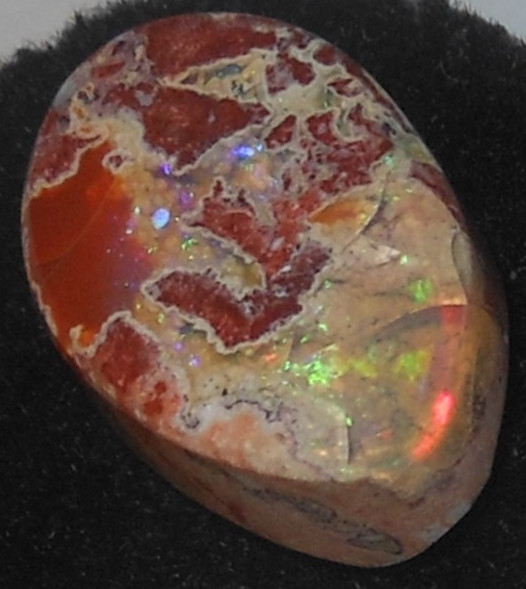 7.10Ct. Mexican Fire Opal Cabochon 15.8×11.4×5.9mm Earth-Mined Gemstone