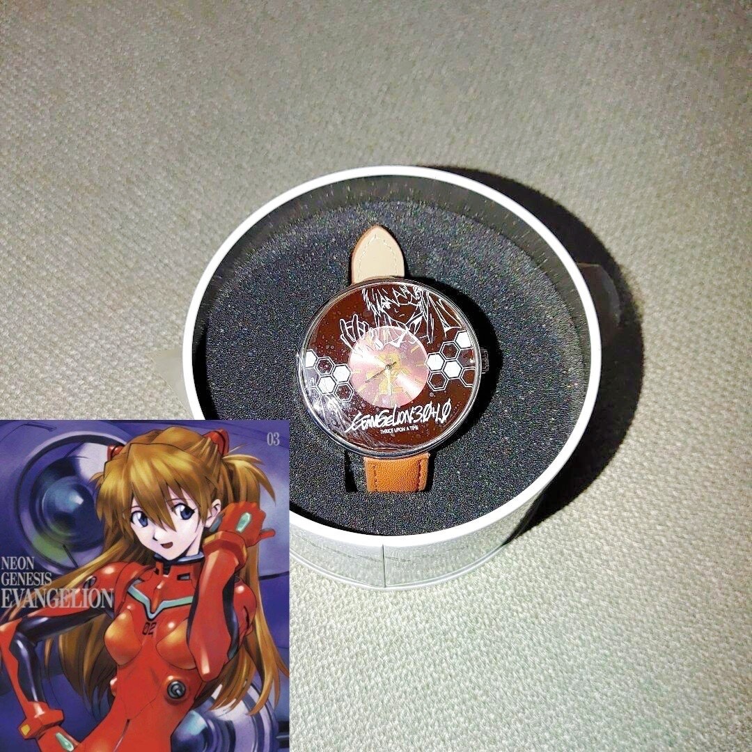 Neon Genesis Evangelion Asuka Langley Kawaii wristwatch leather belt Unused NEW