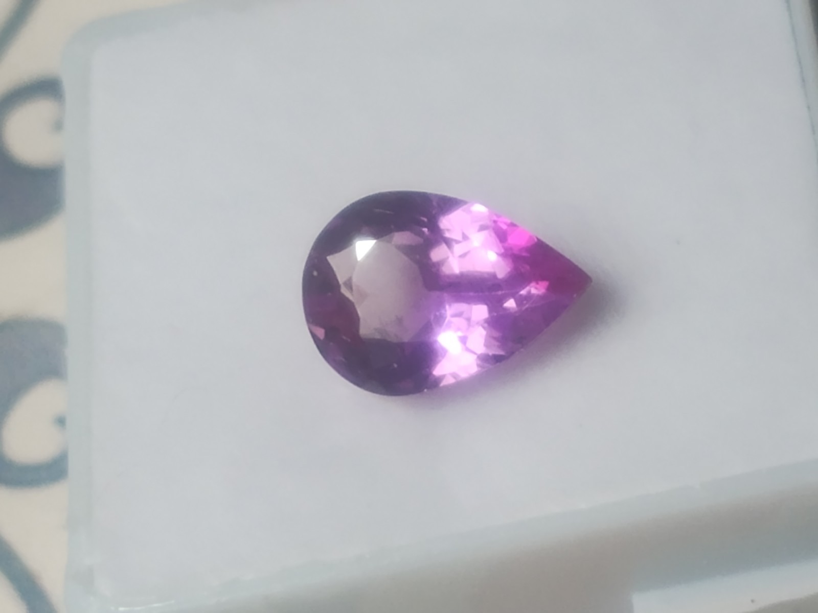 2.35 Ct Boysenberry Sapphire Pear Cut AGSL Certified Loose 9.3×6.3×5.1mm