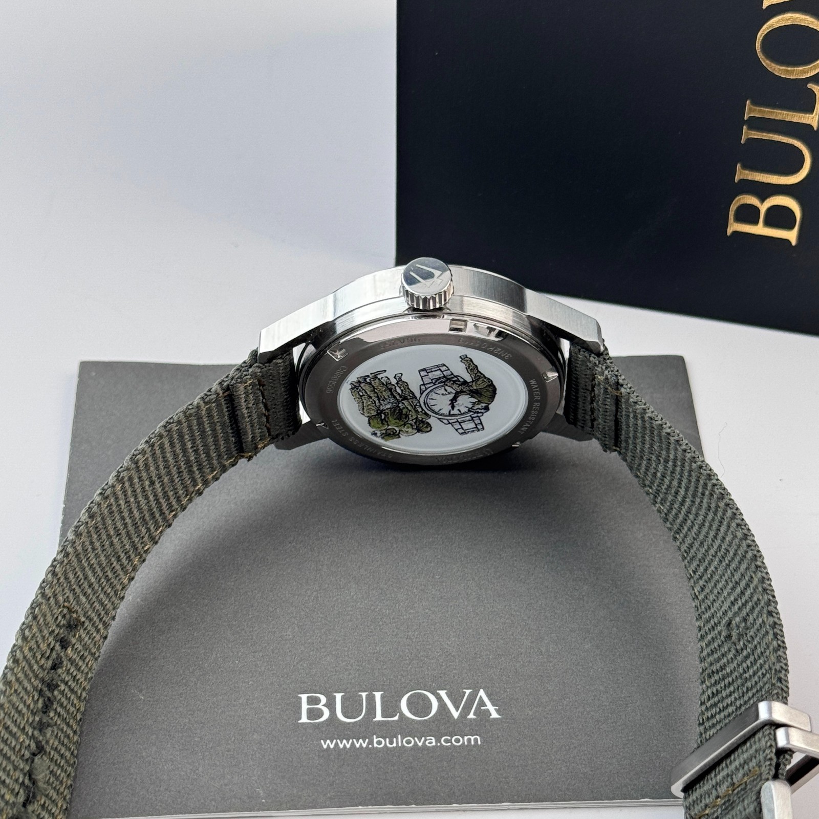 Bulova Hack VWI Special Edition Automatic Black Dial Men’s Nylon Watch 96A259