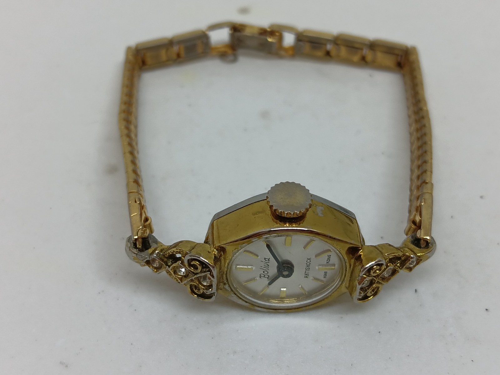 VINTAGE 1965 Bolivia Women’s 17 mm Manual Wind Gold Tone Watch