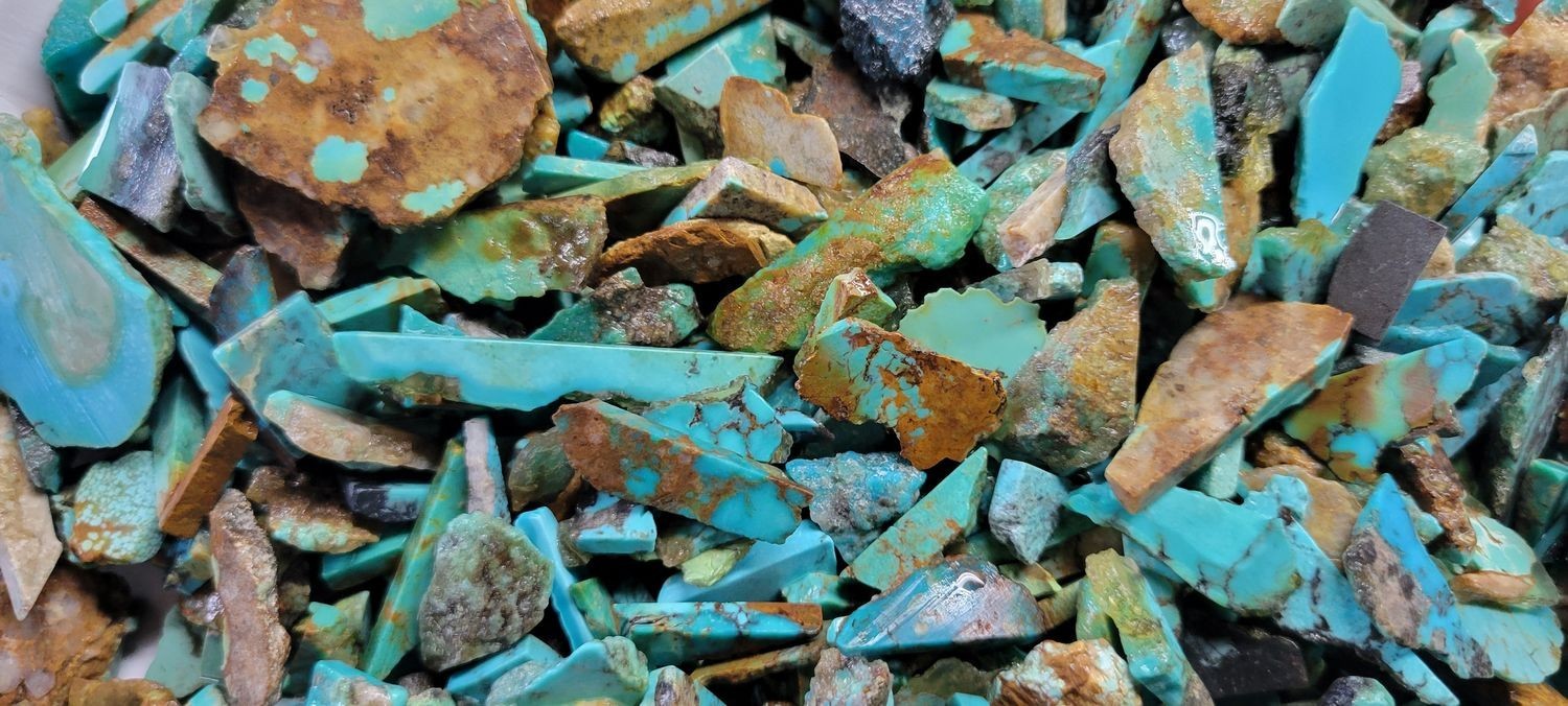 Vibrant Natural Stabilized Turquoise Mini Slabs Random USA Mines 50 Grams