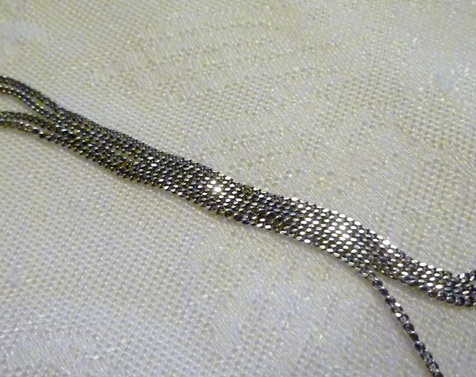 Vintage LADIES Silver NECKLACE Amethyst Glass PENDANT 925 Marks