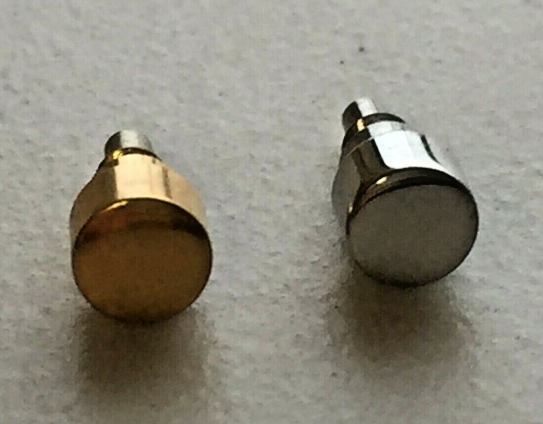 Chronograph Pusher Button Stainless Steel / Gold Plated Swiss Made Screw-In Type